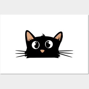 Funny and cute black cat Posters and Art